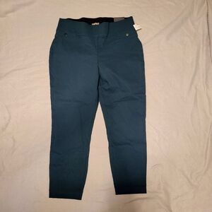 Teal pull on pants